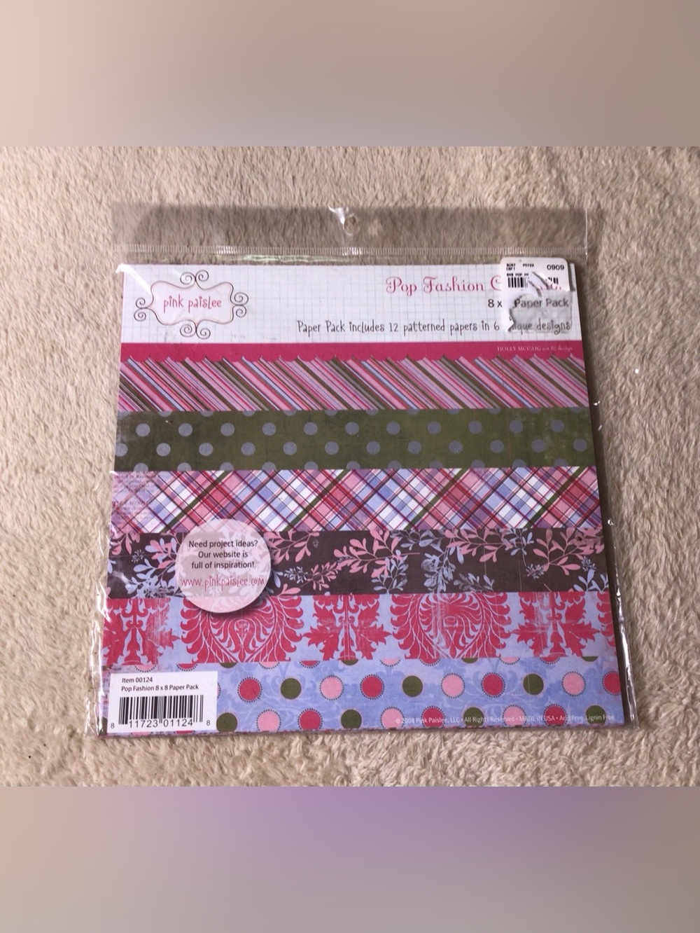 Pop Fashion Paper Pack β Pink & Blue Patterned Scrapbook Paper